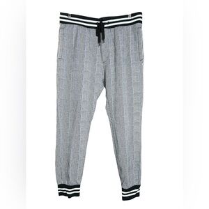 American Eagle Outfitters Black and White Plaid Joggers
